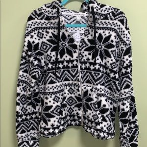 Snowflake zip-up sweater